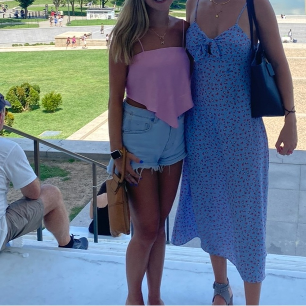 zara pink bandana top